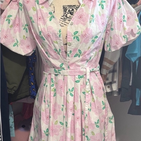 Small Floral Wrap Dress with Pink and Green Pattern Did not fit me - Picture 8 of 8